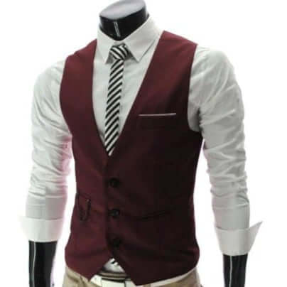gilet rouge élégant