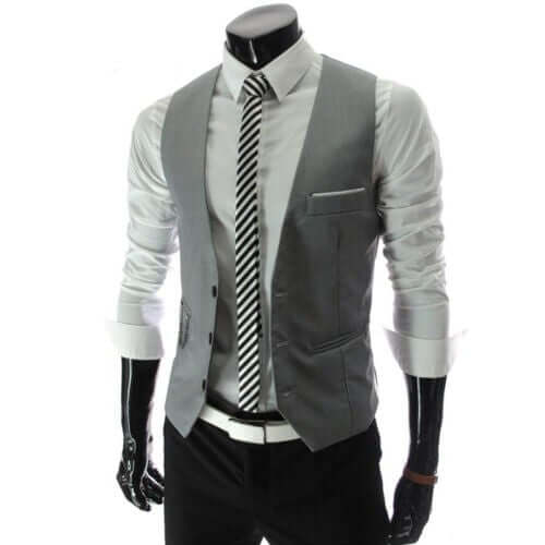 gilet gris pour homme