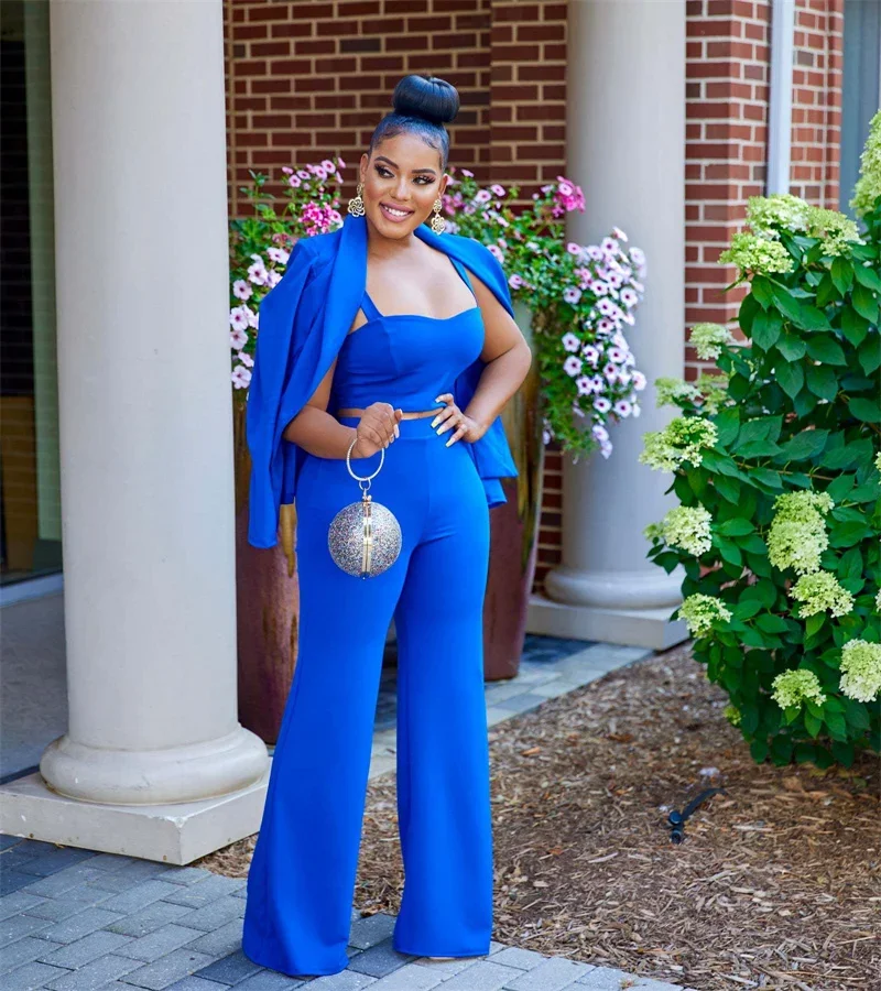 Ensemble bleu 3 pièces pour femme