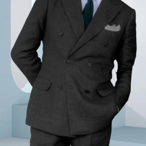 ensemble costume d'été en lin pour homme