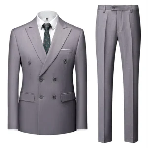 Costume croisé pour homme robe cintrée tendance