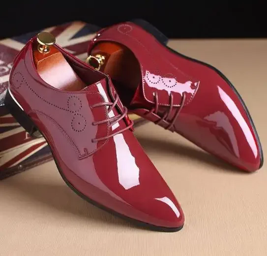 chaussures de soirée rouge pointues