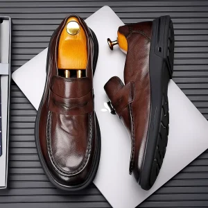 chaussures en cuir décontractées pour hommes